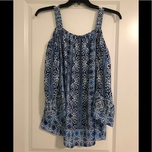 Blouse By Zac & Rachel, Blue, 1X